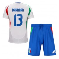 Camisa de Futebol Itália Matteo Darmian #13 Equipamento Secundário Infantil Europeu 2024 Manga Curta (+ Calças curtas)